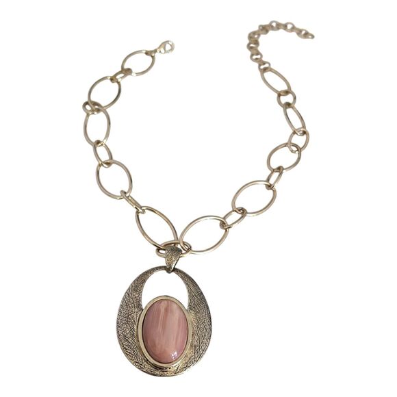 New Boutique Statement Necklace Iridescent Cabochon Premier Urban Chic 8R - Picture 9 of 11